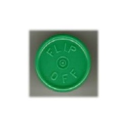20mm Flip Off Vial Seals, Green, Pack of 100