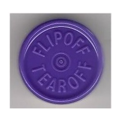 20mm Flip Off-Tear Off Vial Seals, Purple, Pack of 100