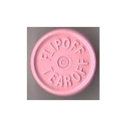 20mm Flip Off-Tear Off Vial Seals, Pink, Pack of 100