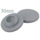 30mm Round Bottom Stoppers, Gray, Pk 100