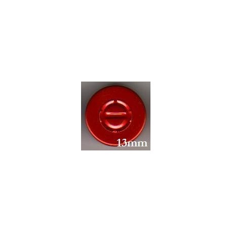 13mm Center Tear Vial Seals, Red, Pack of 100