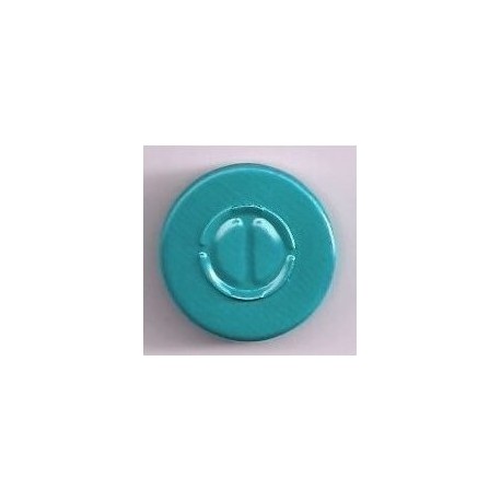 20mm Center Tear Vial Seals, Turquoise Blue Green, Pack of 100