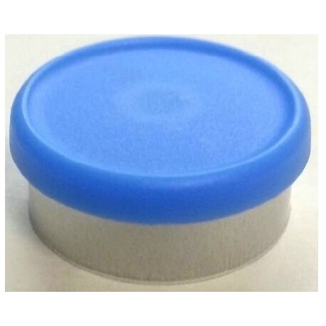 West Matte 20mm Flip Cap Vial Seal, Light Blue, Bag of 1000