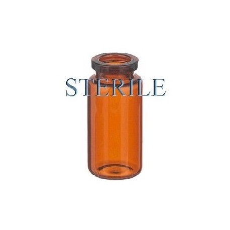 10mL Amber Sterile Open Vials, Depyrogenated, Case of 435pieces
