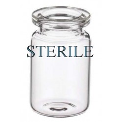 6mL (5ml short) Clear Sterile Open Vials, 22x40mm, Depyrogenated, Ream of 219 pieces