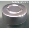 32mm Infusion Vial Seals, Natural Silver, Pack of 100