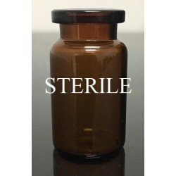 6mL (5ml shorty) Amber Sterile Open Vials, 22x40mm, Depyrogenated, Ream of 219 pieces