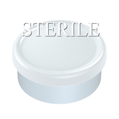 Sterile 20mm Matte Flip Cap Vial Seals, White, Bag of 1,000