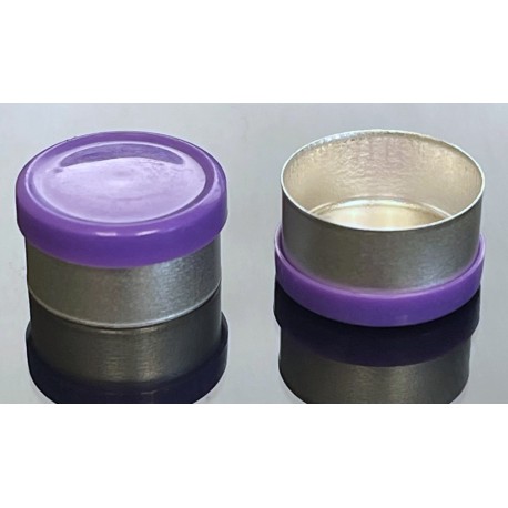 Purple 13mm Smooth Gloss Flip Cap Vial Seals, West Pharma, Bag of 1,000