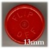 13mm Flip Off Vial Seals, Red, Bag of 1000
