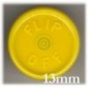 13mm Flip Off Vial Seals, Yellow, Bag of 1000