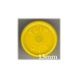 13mm Flip Off Vial Seals, Yellow, Pack of 100