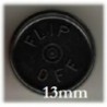 13mm Flip Off Vial Seals, Black, Pack of 100
