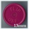 13mm Flip Off Vial Seals, Burgundy, Case of 1000