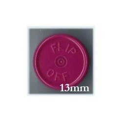 13mm Flip Off Vial Seals, Burgundy, Pack of 100