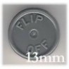 13mm Flip Off Vial Seals, Dark Gray, Pack of 100