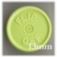 13mm Flip Off Vial Seals, Faded Light Green, Bag 1000