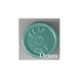 13mm Flip Off Vial Seals, Slate Blue Green, Pk 100